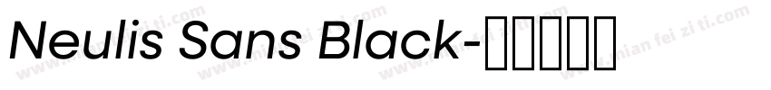 Neulis Sans Black字体转换